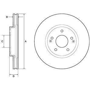 Купить BG4809C DELPHI Тормозные диски Korando (2.0 e-XDi, 2.0 e-XDi 4WD)