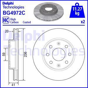 Купить BG4972C DELPHI Тормозные диски Авео (1.2, 1.4, 1.5)