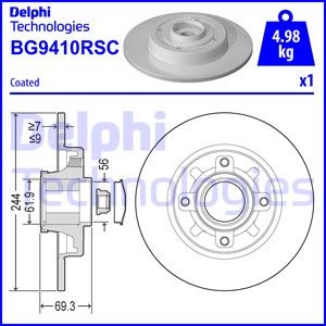 Гальмівний диск BG9410RSC DELPHI фото 1