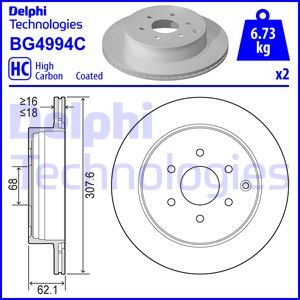 Гальмівний диск BG4994C DELPHI фото 1
