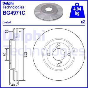 Гальмівний диск BG4971C DELPHI фото 1