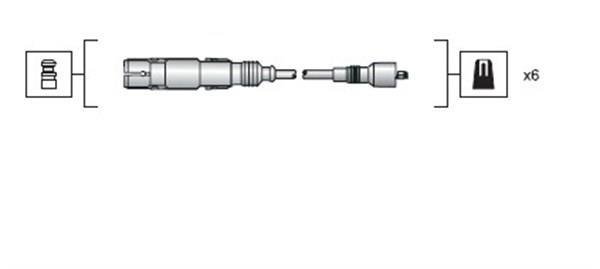 Купить 941318111043 MAGNETI MARELLI Провода зажигания Passat B5 (2.8 Syncro, 2.8 V6, 2.8 V6 Syncro)