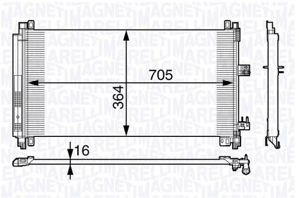 Купить 350203724000 MAGNETI MARELLI Радиатор кондиционера Кадет (1.8 GT, 1.8 S)