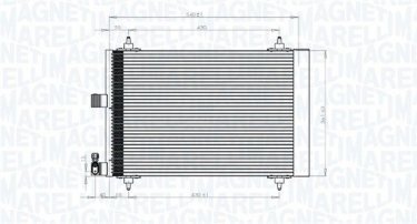 Купить 350203839000 MAGNETI MARELLI Радиатор кондиционера Ситроен С5 (2, 3) (1.6, 1.7, 2.0, 2.2, 2.9)