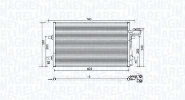 Купить 350203934000 MAGNETI MARELLI Радиатор кондиционера Volvo S40 2 (1.6, 1.8, 2.0)