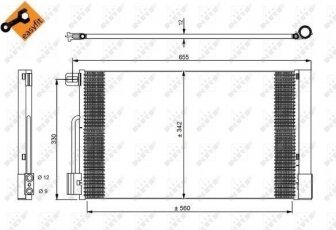 Купить 35777 NRF Радиатор кондиционера Fiorino (1.3 D Multijet, 1.4)