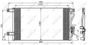 Купить 35756 NRF Радиатор кондиционера Л200 (2.0, 2.4, 2.5)