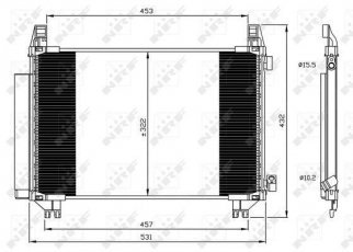 Купить 350062 NRF Радиатор кондиционера Ярис (1.0, 1.3)