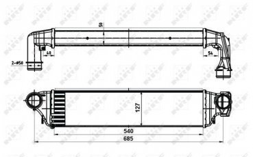 Купити 30119A NRF Інтеркулер БМВ Е46 (2.0, 2.9, 3.0)