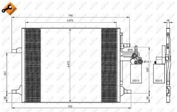 Купить 35930 NRF Радиатор кондиционера XC60 (2.0, 2.4, 2.5, 3.0, 3.2)