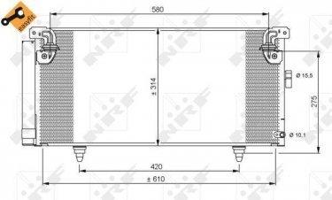 Купить 35868 NRF Радиатор кондиционера Легаси (2.0, 2.5, 3.0)
