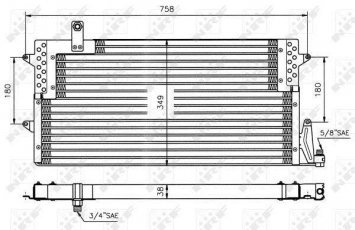 Купить 35534 NRF Радиатор кондиционера Passat (B3, B4)