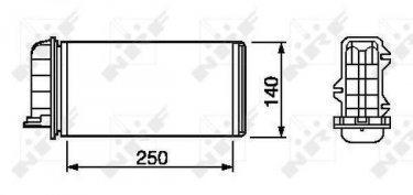 Купить 53219 NRF Радиатор печки Альфа Ромео  (1.4, 1.6, 1.7, 1.9, 2.0)
