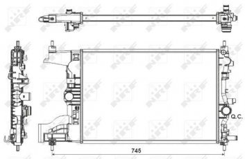 Купити 53155 NRF Радіатор охолодження двигуна Astra J (1.4, 1.6, 1.8)