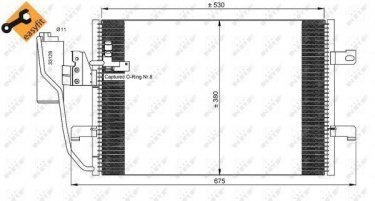 Купити 35527 NRF Радіатор кондиціонера Vaneo W414 (1.6, 1.7 CDI, 1.9)
