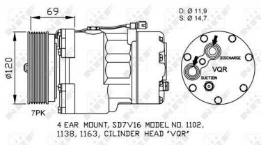 Купити 32228 NRF Компресор кондиціонера Passat (B3, B4)