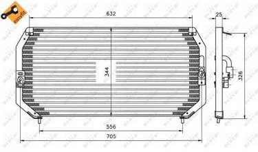 Купити 35193 NRF Радіатор кондиціонера Каріна (1.6, 1.8, 2.0)