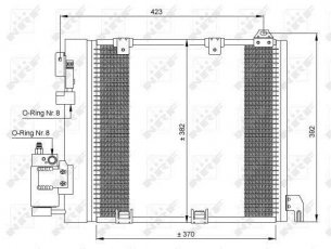 Купить 35302 NRF Радиатор кондиционера Zafira A (2.0, 2.2)
