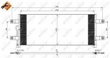 Купить 350075 NRF Радиатор кондиционера Актрос (7.7, 10.7, 12.8)
