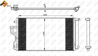 Купить 350078 NRF Радиатор кондиционера IX35 (2.0, 2.4)