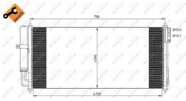 Купить 350215 NRF Радиатор кондиционера Алтима 2.5