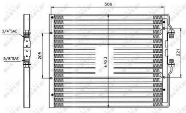 Купить 35059 NRF Радиатор кондиционера Ивеко  (13.8, 17.2)