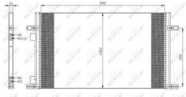 Купить 35298 NRF Радиатор кондиционера Лагуну (1, 2) (1.6, 1.8, 1.9, 2.0, 2.2)