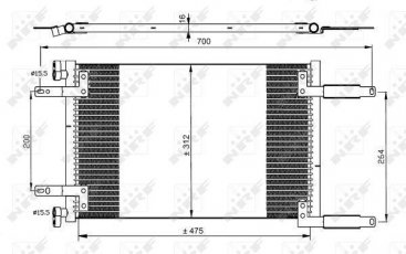 Купить 35493 NRF Радиатор кондиционера Добло (1.2, 1.6 16V, 1.9 D)
