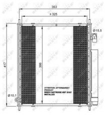 Купить 35562 NRF Радиатор кондиционера Джаз (1.2, 1.3)