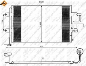 Купить 35733 NRF Радиатор кондиционера Leon (1.9 TDI, 1.9 TDI Syncro)