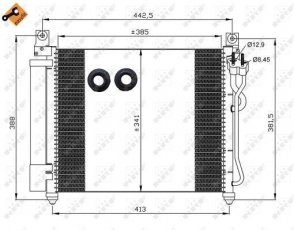 Купить 35888 NRF Радиатор кондиционера Пиканто (1.0, 1.1, 1.1 CRDi)