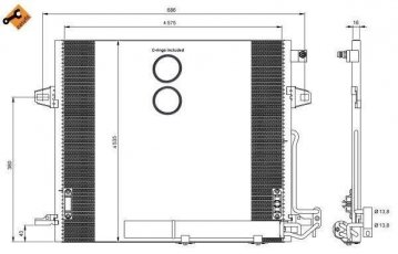 Купить 35927 NRF Радиатор кондиционера M-Class W164 (ML 420 CDI 4-matic, ML 450 CDI 4-matic)