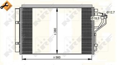 Купить 35996 NRF Радиатор кондиционера Hyundai i30 (1.4, 1.6)