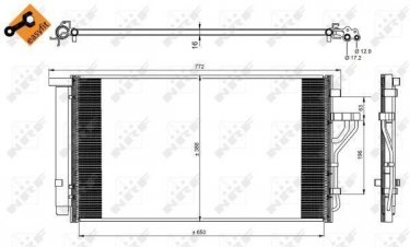 Купить 35998 NRF Радиатор кондиционера IX35 (1.6, 2.0)
