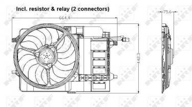 Купити 47302 NRF Вентилятор охолодження Купер 1.6