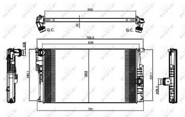 Купити 58412 NRF Радіатор охолодження двигуна 4-series (F32, F33, F36) (1.5, 2.0, 3.0)