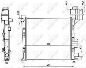 Купити 58252 NRF Радіатор охолодження двигуна A-Class W168 (A 140, A 160, A 160 CDI)