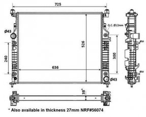 Купити 53936 NRF Радіатор охолодження двигуна M-Class W164 (3.0, 3.5, 5.0, 5.5)