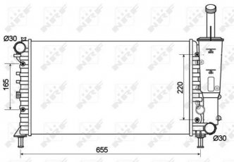 Купити 53124 NRF Радіатор охолодження двигуна Пунто (1.2 16V 80, 1.2 60, 1.2 Bifuel)