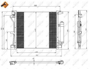 Купить 350226 NRF Радиатор кондиционера Juke 1.5 dCi