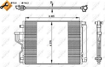 Купити 350334 NRF Радіатор кондиціонера IX35 (2.0 CRDi, 2.0 CRDi 4WD)