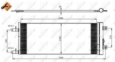 Купить 350085 NRF Радиатор кондиционера DAF XF (10.8, 12.9)