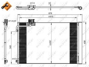 Купити 350214 NRF Радіатор кондиціонера Мерседес 212 (E 63 AMG, E 63 AMG 4-matic)