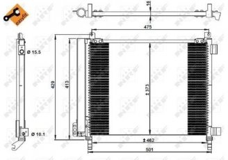 Купить 350228 NRF Радиатор кондиционера Micra (1.2, 1.2 DIG)