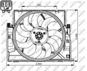 Купить 47736 NRF Вентилятор охлаждения 2 серия (Ф22, Ф23) (1.5, 2.0, 3.0)