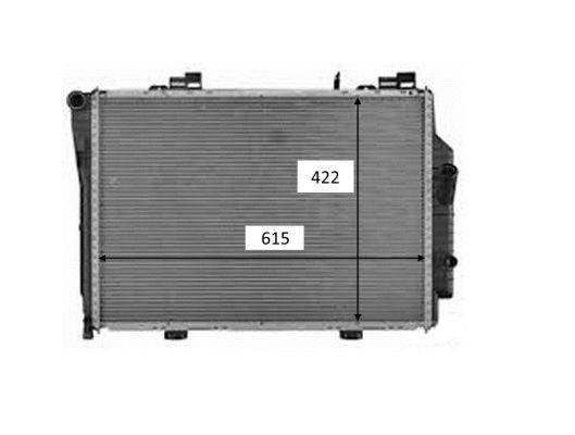 Купити 58489 NRF Радіатор охолодження двигуна ЦЛ Класс СЛК (200 Kompressor, 230 Kompressor)