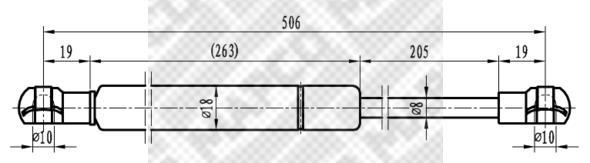 Купить 91403 MAPCO Амортизатор капота Citroen C5 (1, 2) (1.6, 1.7, 2.0, 2.2, 2.9)