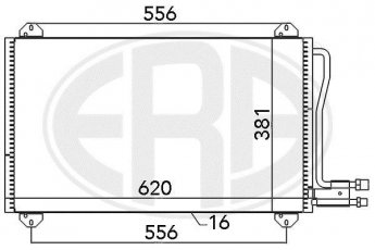 Купити 667055 ERA Радіатор кондиціонера Sprinter (901, 902, 903, 904, 905) (0.0, 2.1, 2.3, 2.7, 2.9)