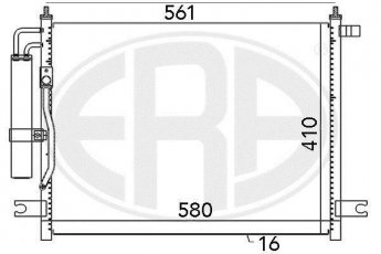 Купити 667034 ERA Радіатор кондиціонера Aveo (1.2, 1.2 LPG)