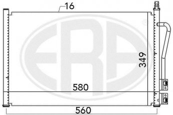 Купити 667007 ERA Радіатор кондиціонера Фюжин (1.2, 1.4, 1.6)